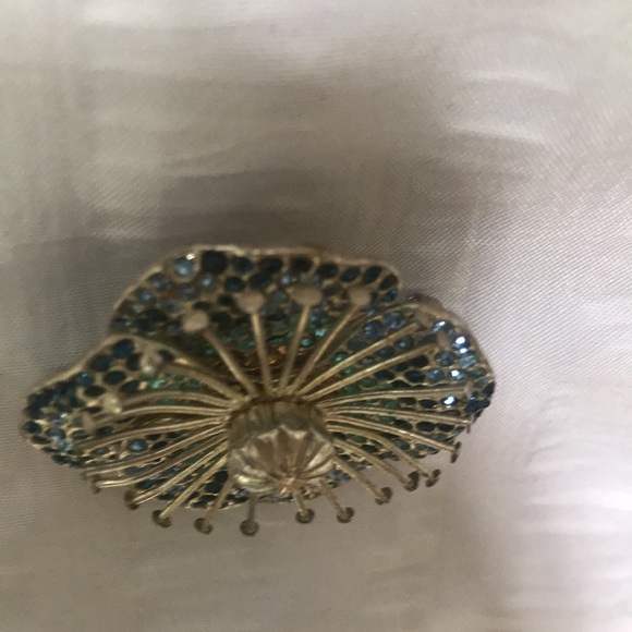 Marc Jacobs Brooch Designer Jewellery blue crystals/rhinestone flower - Picture 13 of 16